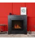 Camino a bioetanolo da terra BELLINI in legno effetto Marmo Nero Made in Italy L96 x P35 x H96
