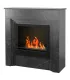 Camino a bioetanolo da terra BELLINI in legno effetto Marmo Nero Made in Italy L96 x P35 x H96