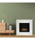 Camino a bioetanolo da terra in legno bianco Made in Italy Michelangelo 96x36x90h