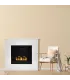 Camino a bioetanolo da terra in legno bianco Made in Italy Michelangelo 96x36x90h