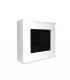 Camino a bioetanolo da terra in legno bianco Made in Italy Michelangelo 96x36x90h