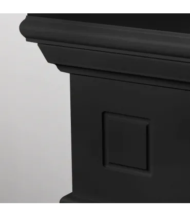 Camino a bioetanolo biocamino da terra Cambridge in legno Nero 110x36x100h