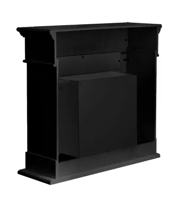 Camino a bioetanolo biocamino da terra Cambridge in legno Nero 110x36x100h