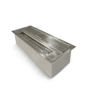 Bruciatore per camino a bioetanolo biocamino in acciaio inox 1,5 lt L30xP12.5xH8.5 cm