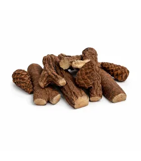Set 9 pz legnetti in ceramica legna per camino a bioetanolo accessori per biocamino