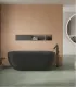 Vasca da bagno freestanding "DANAE" 150x75x59 h in acrilico Nero Opaco I Karag I Ap shop