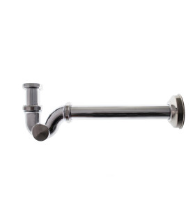 SIFONE A " S " PER BIDET 1"1/4 IN OTTONE CROMATO