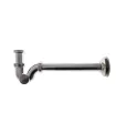 SIFONE A " S " PER BIDET 1"1/4 IN OTTONE CROMATO