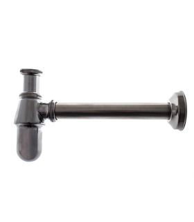 SIFONE A "BOTTIGLIA" 1"1/4 PER LAVABO IN OTTONE CROMO PESANTE
