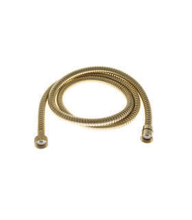 TUBO FLESSIBILE PER DOCCIA DOPPIA GRAFFATURA OTTONE COLORE "ORO"
