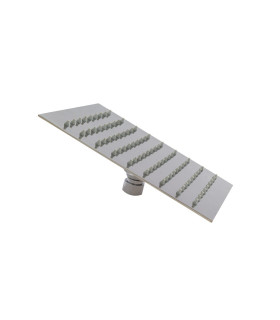 SOFFIONE DOCCIA 20x20 CM ACCIAIO INOX CROMO SLIM 0.5mm QUADRO