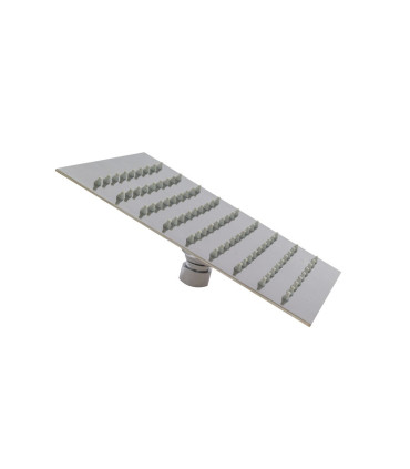 SOFFIONE DOCCIA 20x20 CM ACCIAIO INOX CROMO SLIM 0.5mm QUADRO