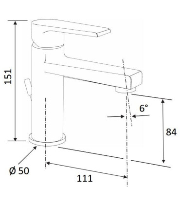 MONOCOMANDO MISCELATORE LAVABO MARIANI 393/AT SERIE "ARTIC"