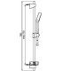 ASTA SALISCENDI DOCCIA REGOLABILE HANSABASIC JET 4478 0133 CROMO CON DOCCETTA MULTIFUNZIONE - 2
