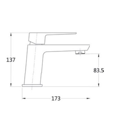 RUBINETTO MISCELATORE MONOCOMANDO LAVABO QUADRO - 2