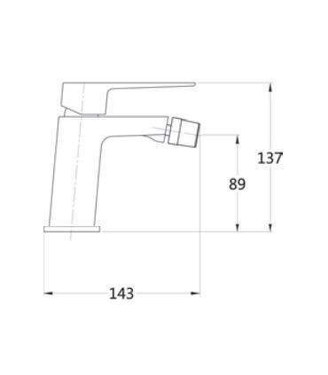 RUBINETTO MISCELATORE MONOCOMANDO BIDET QUADRO - 2