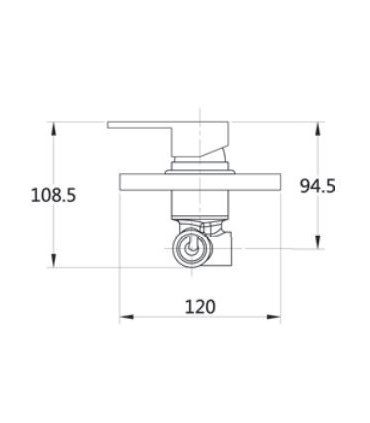 RUBINETTO MISCELATORE MONOCOMANDO INCASSO QUADRO - 2