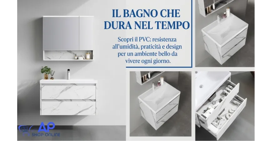 Mobili da bagno in PVC:  resistenza, praticità e design